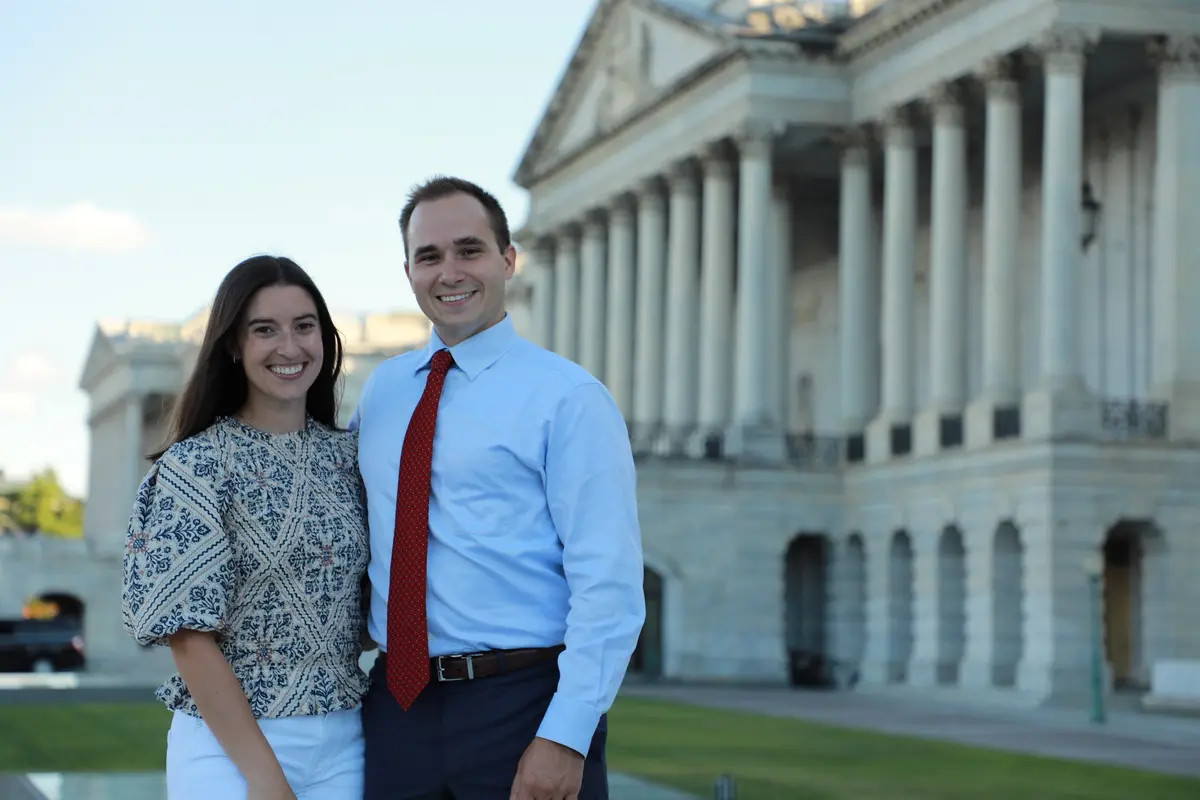 Hampton and Abbi Harris in Washington, D.C. (Courtesy of Harris for AL Campaign)