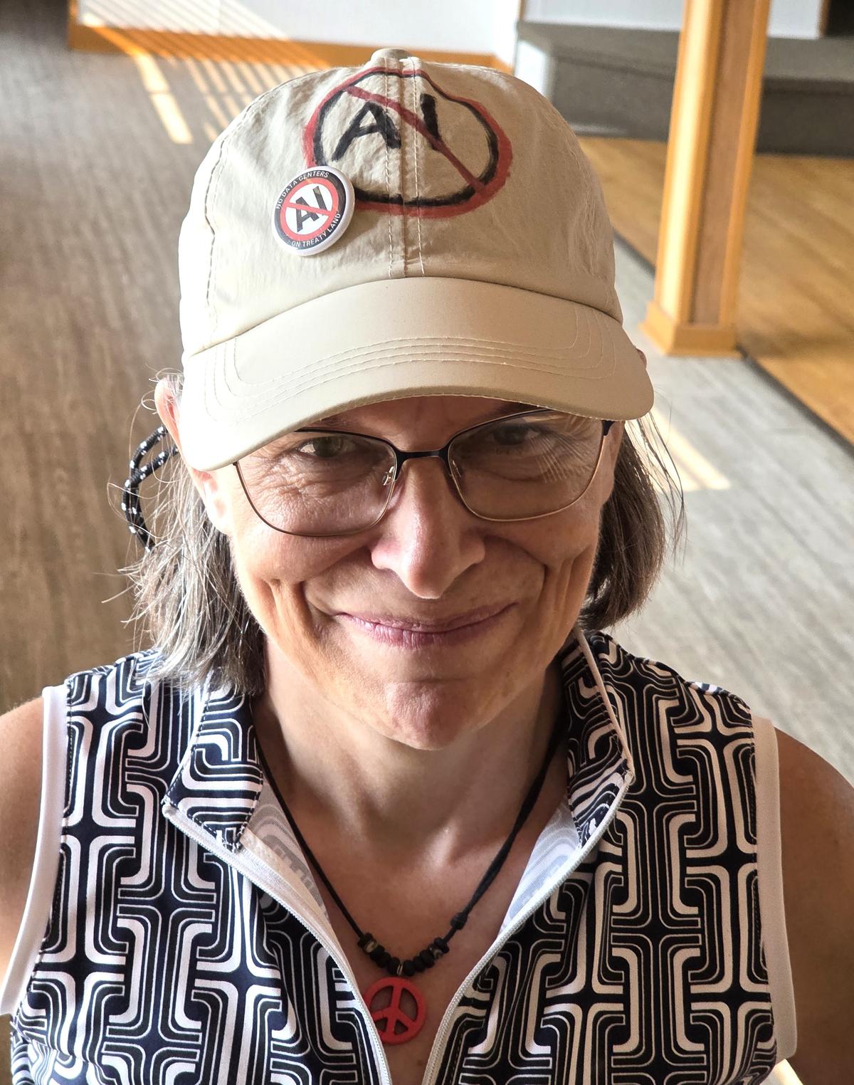 Kimberley Epp is opposed to a proposed AI data centre near the City of Moose Jaw, Sask. (Jason G. Antonio/The Epoch Times)