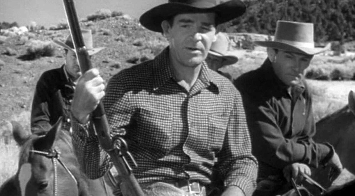 Mike McCall (Rod Cameron), in “Stampede.” (GJW+)