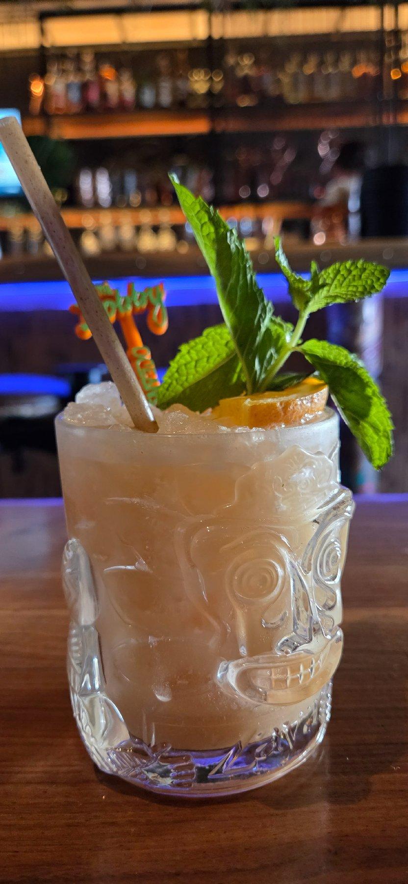 The Tiki Bar in the lobby of The Brick Hotel in Oceanside, California, serves up cool refreshments to thirsty visitors. (Photo courtesy of Jim Farber)