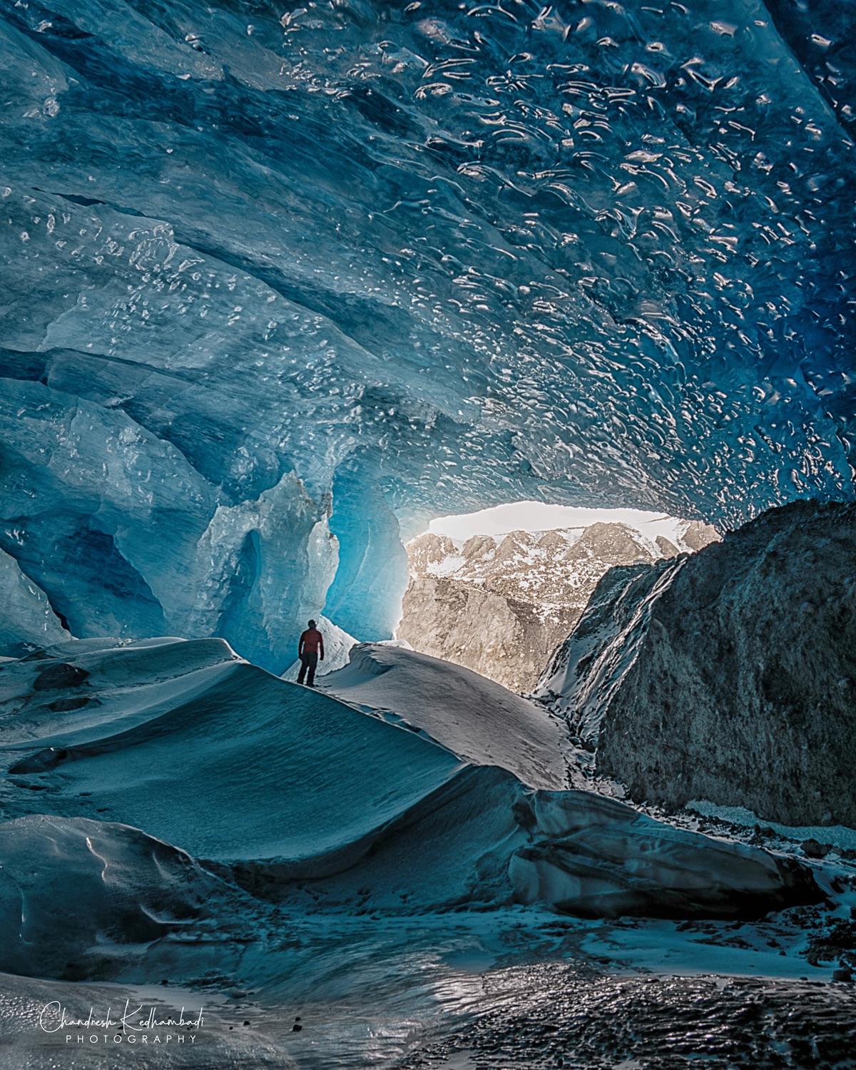 Kedhambadi’s ongoing project, “Anitya Nila,” Sanskrit for “impermanent blue,” includes photographs taken at an undisclosed location in March 2026. (Courtesy of Chandresh Kedhambadi)