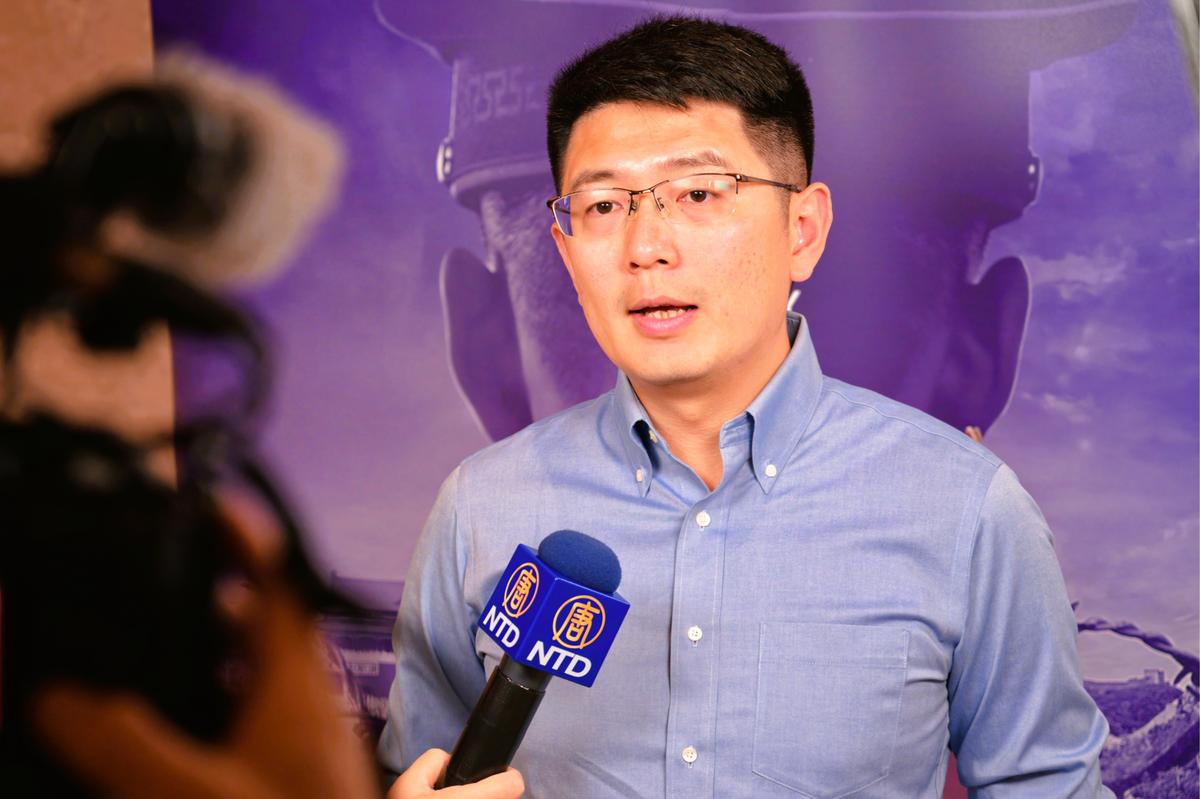 Taichung city councilor Huang Shou-da. (Huang Yu-yan/The Epoch Times)