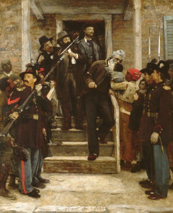 <span data-sheets-value="{"1":2,"2":"John Brown's portrayed sympathetically in “The Last Moments of John Brown,”1882–84, by Thomas\nHovenden. Gift from Mr. and Mrs. Carl Stoeckel (1897); The Metropolitan Museum of Art. (Public Domain]"}" data-sheets-userformat="{"2":1323777,"3":{"1":0},"11":4,"12":0,"15":"Times New Roman","16":12,"21":0,"23":2}" data-sheets-textstyleruns="{"1":0}{"1":87,"2":{"9":1}}{"1":102}">John Brown is portrayed sympathetically in “The Last Moments of John Brown,” 1882–84, by Thomas Hovenden. Gift from Mr. and Mrs. Carl Stoeckel (1897); The Metropolitan Museum of Art. (Public Domain)</span>