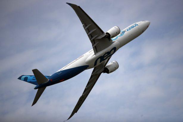 An Airbus A330 performs a demonstration flight at Paris Air Show, in Le Bourget, north east of Paris, France, on June 18, 2019. (Francois Mori/AP Photo)