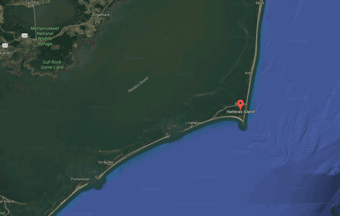 Hatteras and Ocracoke Islands, N.C. (Google Maps)