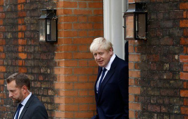 Boris Johnson, a leadership candidate for Britain's Conservative Party, leaves his office in London, Britain on July 22, 2019. (Henry Nicholls/Reuters)