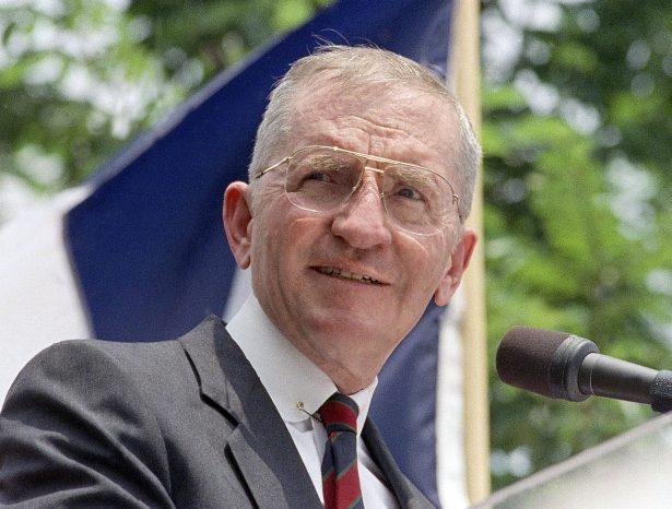 Presidential hopeful Henry Ross Perot speaks at a rally in Austin, Texas, in 1992. (File Photo/AP)