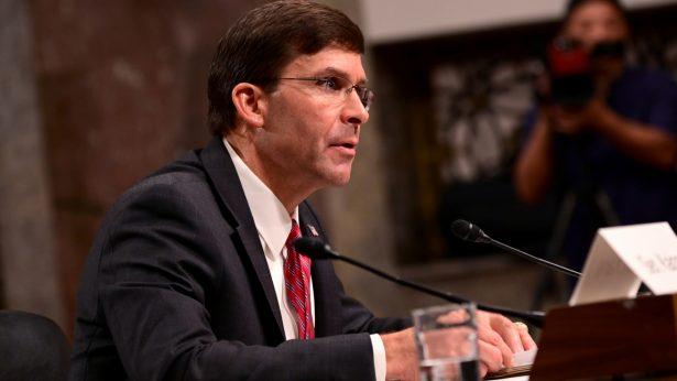 Defense Secretary nominee Mark Esper testifies before a Senate Armed Services Committee hearing on his nomination in Washington, on July 16, 2019. (Erin Scott/Reuters)