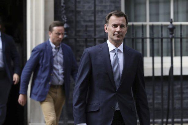 Foreign Secretary Jeremy Hunt leaves Downing Street, London on July 20, 2019. (Aaron Chown/PA Wire/AP Photo)