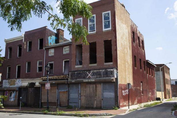 Buildings in West Baltimore. (Petr Svab/The Epoch Times)