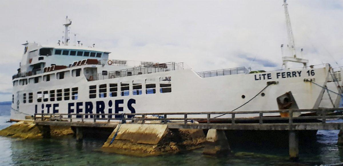 This undated photo provided by Philippine Coast Guard in Manila shows the M/V Lite Ferry 16 being docked at a port in Dipolog in Zamboanga del Norte province in southern Philippines. (Philippine Coast Guard Via AP)
