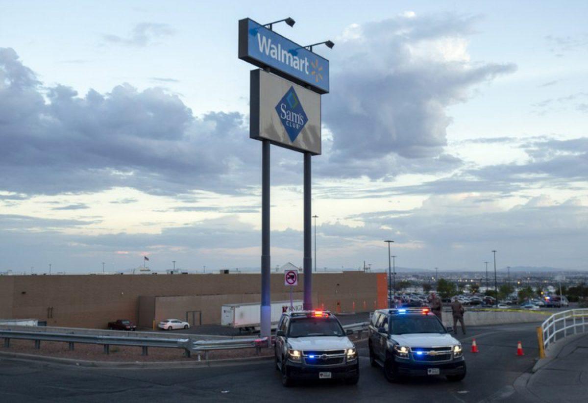 Texas state police cars block the access to the Walmart store in the aftermath of a mass shooting in El Paso, Texas, on Aug. 3, 2019. (Andres Leighton/File Photo via AP)