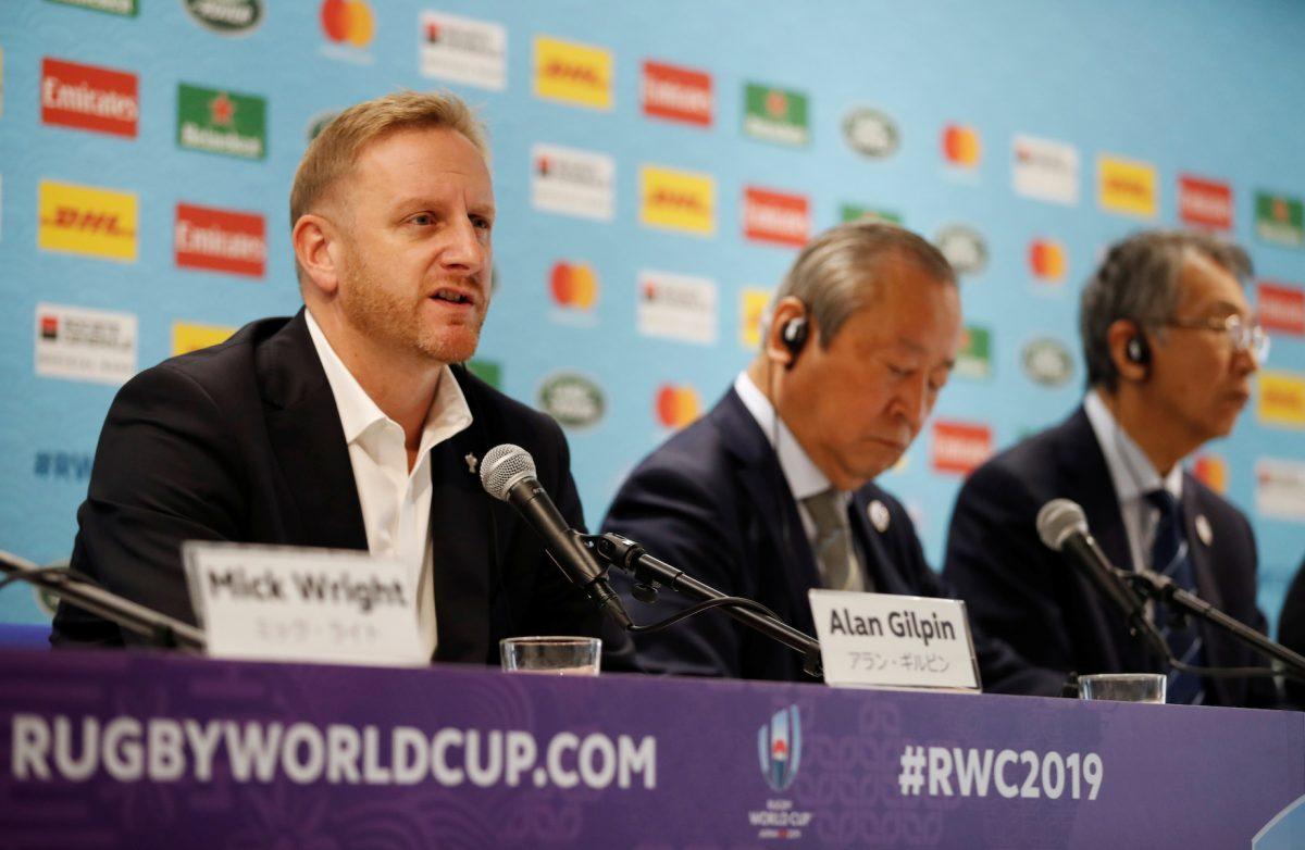World Rugby Chief Operating Officer and Tournament Director Alan Gilpin during a press conference on Oct. 10. 2019. (Reuters/Matthew Childs)