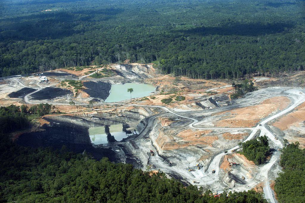 A coal mining concession area in the middle of tropical forest in Central Kalimantan province on Indonesia's Borneo island on June 7, 2012. (Romeo Gacad/AFP/Getty Images)