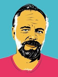 A drawing of Philip K. Dick. (Wikimedia Commons)
