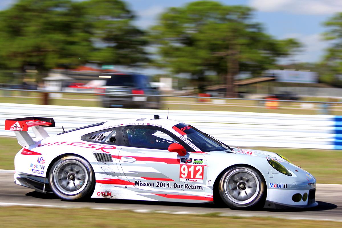 The #912 Porsche North America 911 RSR was quickest of the GTLMs. (Chris Jasurek/Epoch Times)