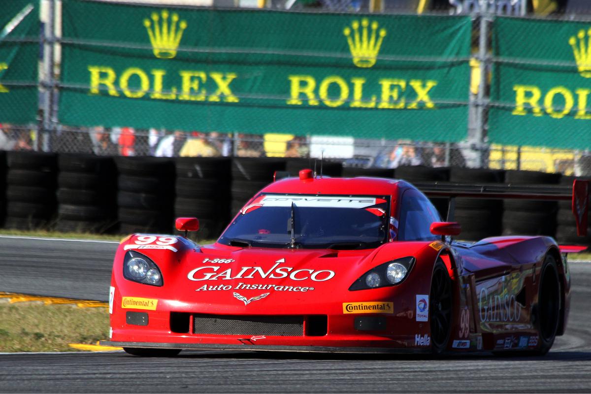 The #99 Gainsco "Red Dragon" Riley Corvette led most of the race until the accident wiped it out. (Chris Jasurek/Epoch Times