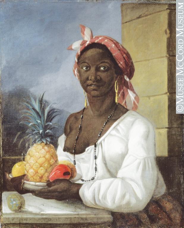 This rare painting of a slave by Canadian artist François Malépart de Beaucourt, titled "Portrait of a Haitian Woman," currently hangs at the Montreal Museum of Fine Arts. It is believed that de Beaucourt completed the work in Saint Domingue, the French colony that is now Haiti, in 1786, and that the woman in the painting was brought as a slave to Montreal in 1792. The portrait provides a brief glimpse into Canada's history of slavery. (Courtesy McCord Museum)