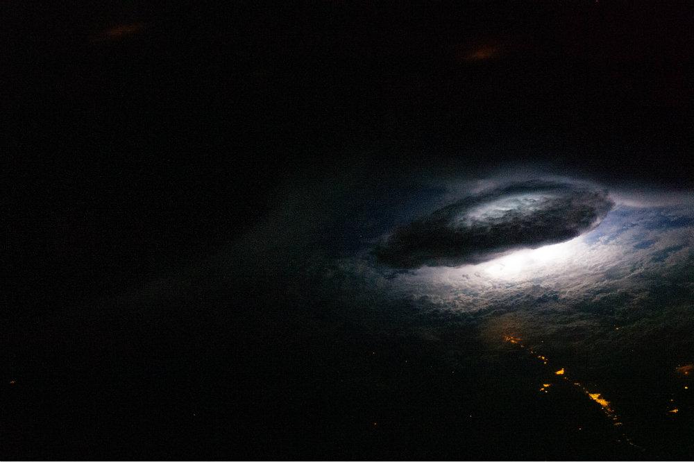 Lightning on Earth viewed from the International Space Station. (NASA)