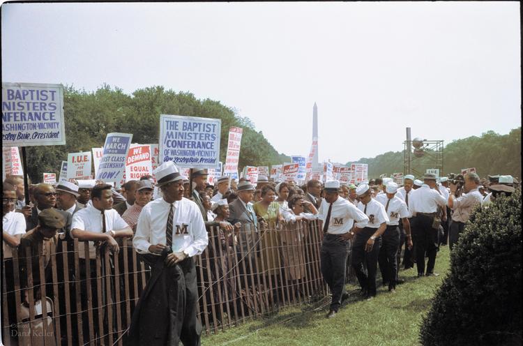 Civil Rights March on Washington, 1963, colorized by Dana Keller