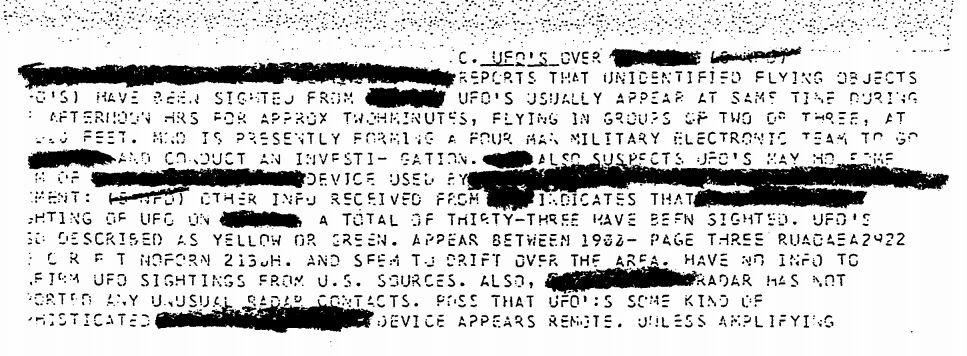 NSA UFO Report