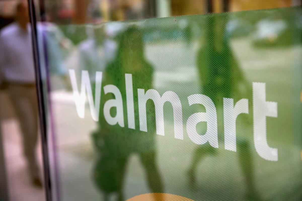The Wal-Mart logo in a store in Chicago, Illinois, on Aug. 15, 2013. Wal-Mart in the world's largest retailer. (Scott Olson/Getty Images)