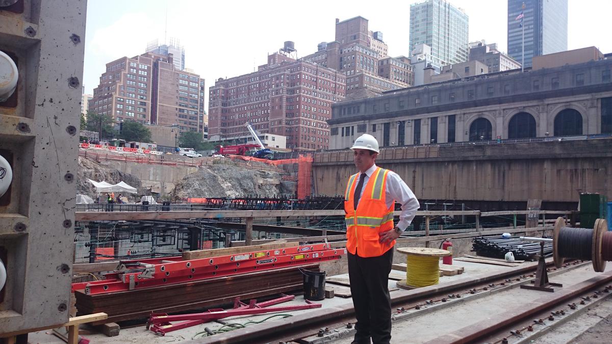 Henry Caso, vice president of Manhattan West construction (Epoch Times)