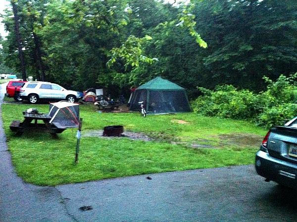 The worst campsite ever in Hocking Hills. (Trvaeling Ted)