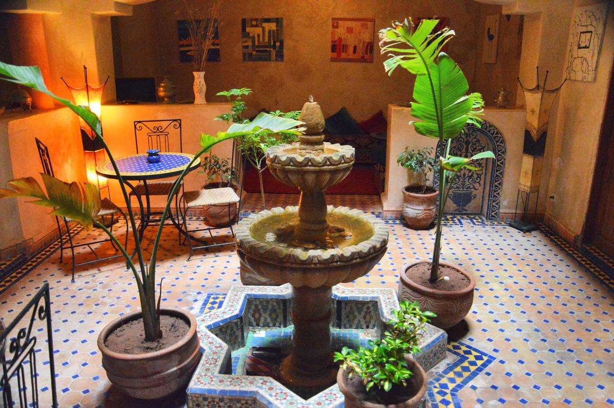 Oriental interior in one of the hotels in Essaouira (Adventurous Travels)