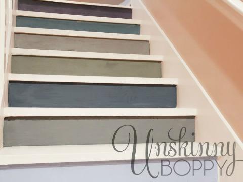 Color Painted Staircase (Hometalker <a href="http://www.hometalk.com/unskinnyboppy" target="_blank">Unskinny Boppy</a>)