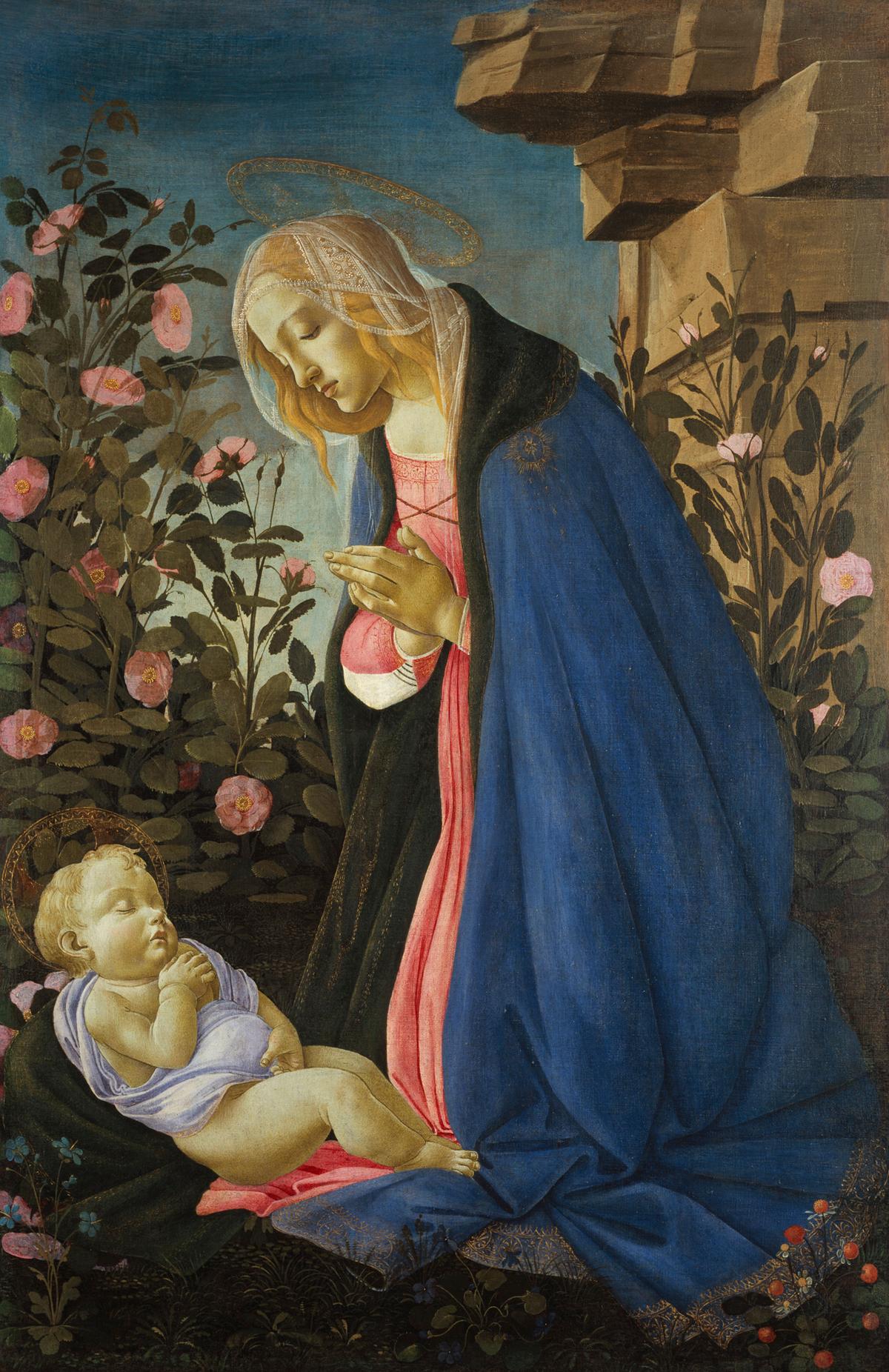 "The Virgin Adoring the Sleeping Christ Child," circa 1485, by Sandro Botticelli. (Courtesy of the Frick Collection)