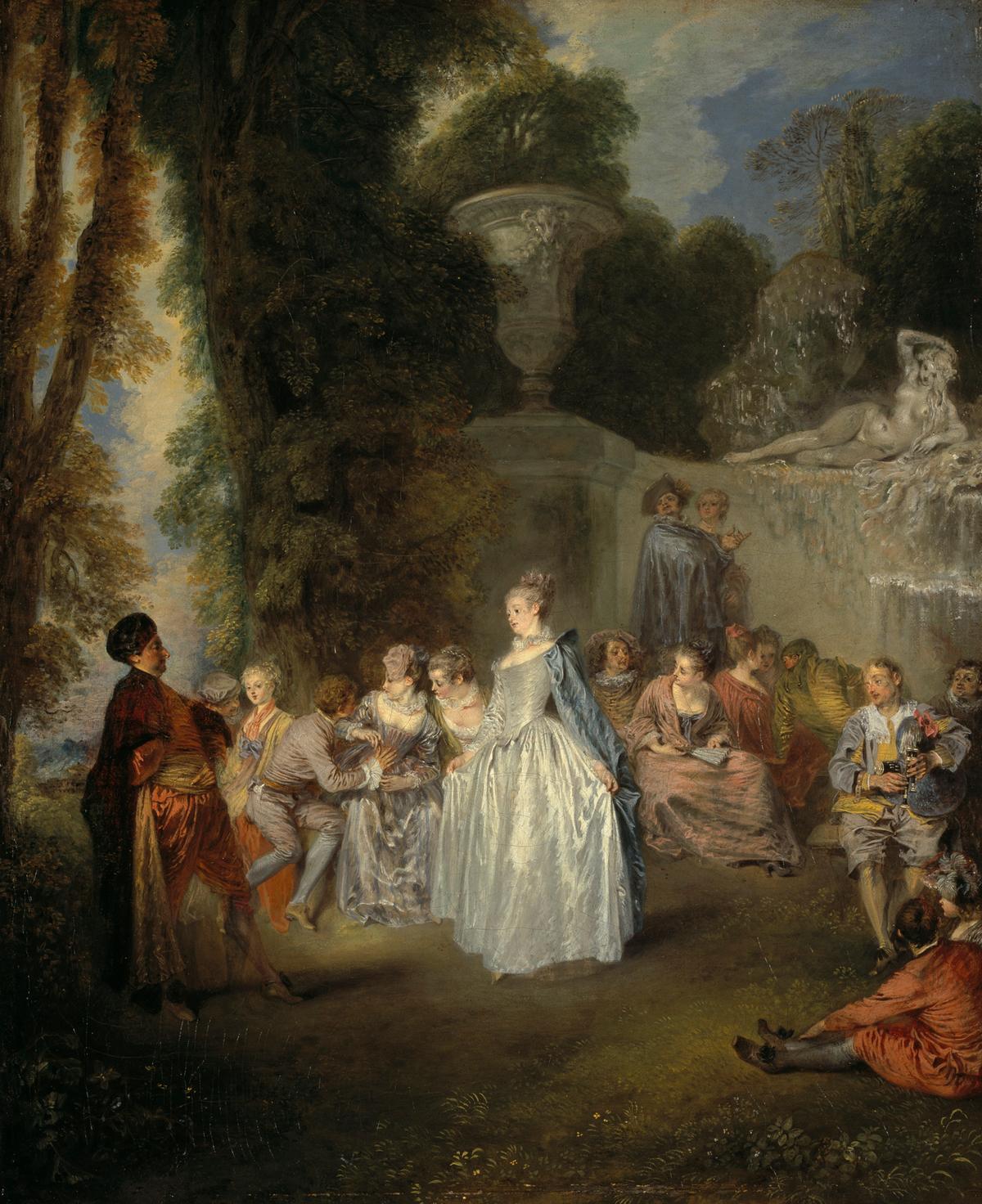 "Fêtes Vénitiennes," 1718–19, by Jean-Antoine Watteau. (Courtesy of the Frick Collection)