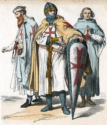An 1870 depiction of the Knights Templar. (<a href="http://commons.wikimedia.org/wiki/File:Knights-templar.jpg" target="_blank">Wikimedia Commons</a>)