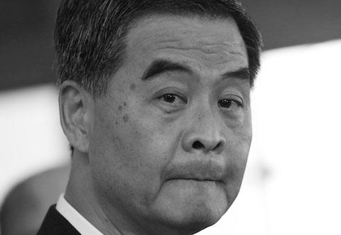 Hong Kong Chief Executive Leung Chun-ying answers questions from media during a press conference in Hong Kong Government House, Thursday, Oct. 16, 2014. (AP Photo/Kin Cheung)