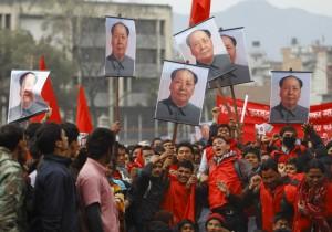A Maoist rally in Nepal, undated. (Courtesy of Maura Moynihan)