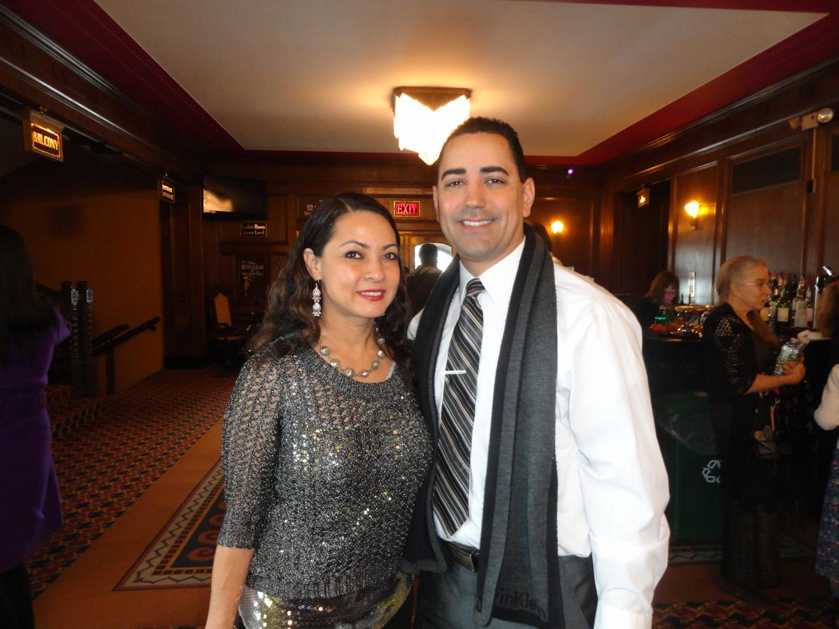 Edy Sanzo, nurse and president of cultural dance group Latinos de Corazon, came with her fiancé Adam Rosenfeld, a computer technician and secretary of Latinos de Corazon, to see Shen Yun Performing Arts at Rochester Auditorium Theatre on Feb. 22, 2015. (Madalina Hubert/Epoch Times)