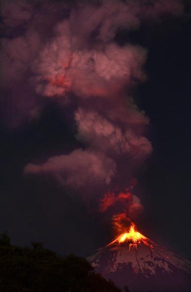 Picture of the Villarrica volcano, located near Villarrica 1200 km from Santiago, in southern Chile. (Ariel Marinkovic/AFP/Getty Images)