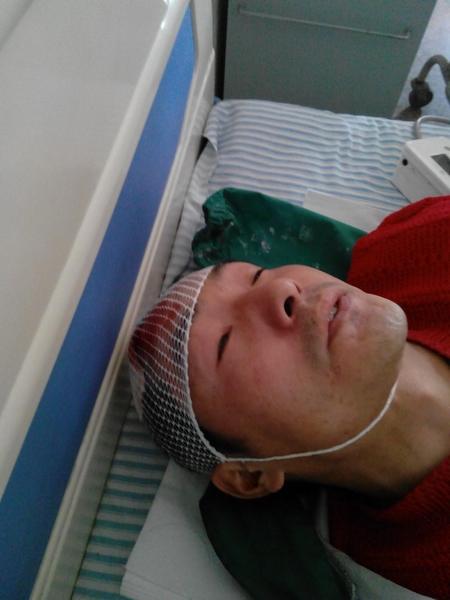 <br/>13 Villagers were seriously injured during the conflict. (Photo provided by villagers of Fenglin Town, Hubei Province)