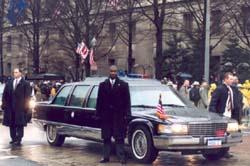 Secret Service agents providing motorcade protection. (Courtesy of U.S. Secret Service)