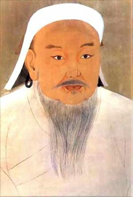 Portrait of Genghis Khan by an anonymous court painter. (Public Domain via Wikimedia Commons)