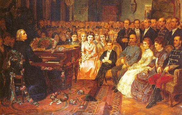 Franz Liszt played a straight-strung piano in the 19th century.