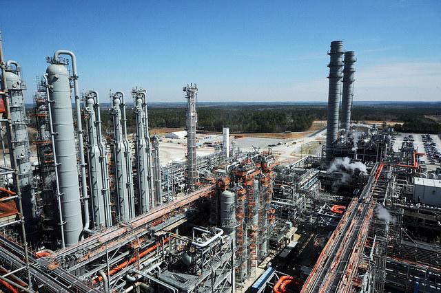 The gas cleanup portion of the Kemper County Energy Facility in Mississippi in February 2015. (Courtesy of Mississippi Power)