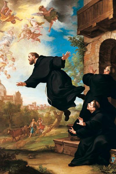 Levitation was well documented in the case of Saint Joseph of Copertino, who was considered something of a nuisance by the Church. There is no reason to consider the church's account fabricated. (Public Domain/Wikipedia Commons)