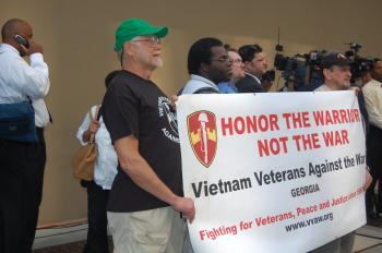 <a href="https://www.theepochtimes.com/assets/uploads/2015/07/veterans_medium.jpg"><img src="https://www.theepochtimes.com/assets/uploads/2015/07/veterans_medium.jpg" alt="Sven Lovegren and Mike Burke, both Vietnam veterans, hold a banner expressing opposition to the war in Iraq. The men were in Atlanta on August 18, outside a fundraiser for Senator John McCain. (Mary Silver/The Epoch Times)" title="Sven Lovegren and Mike Burke, both Vietnam veterans, hold a banner expressing opposition to the war in Iraq. The men were in Atlanta on August 18, outside a fundraiser for Senator John McCain. (Mary Silver/The Epoch Times)" width="320" class="size-medium wp-image-72446"/></a>