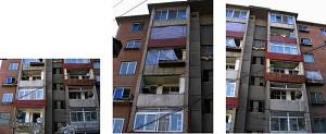 All windows of the residential buildings at Qingyuan Street and Xuzhou Road, also less than a mile away from the accident, were shattered. Some frames even fell out of position. (The Epoch Times)