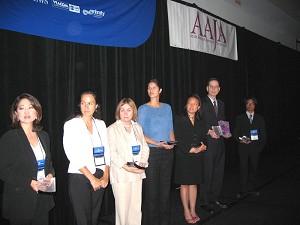 With the other winners. This year, more than 100 media had submitted articles for AAJA consideration. (The Epoch Times)