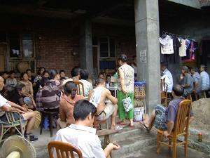 At a meeting on July 3, Baiguo village re-elected five village representatives. (The Epoch Times)