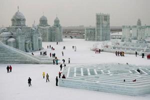 Ice castles of different styles. (Cancan Chu/Getty Images)