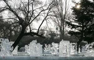 Animal ice sculptures. (Cancan Chu/Getty Images)