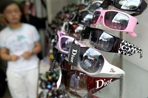 Counterfeit name-brand sun glasses sold on Shanghai streets. (AFP/Getty Images)